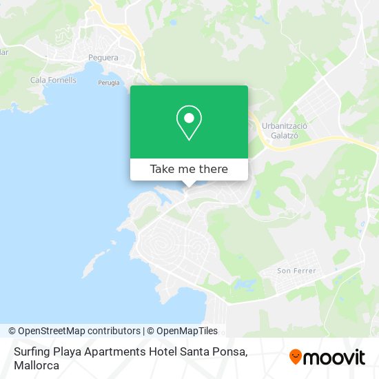 Surfing Playa Apartments Hotel Santa Ponsa map