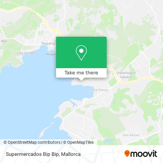 mapa Supermercados Bip Bip