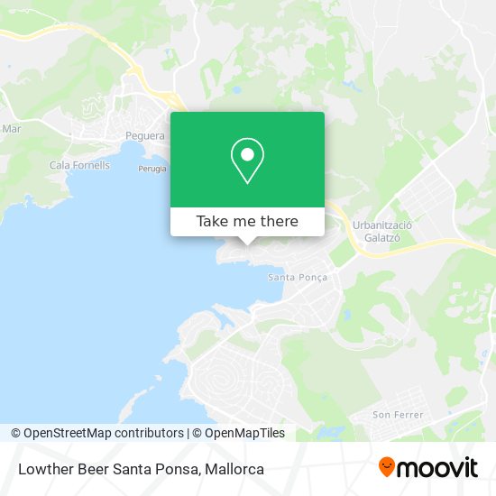 mapa Lowther Beer Santa Ponsa