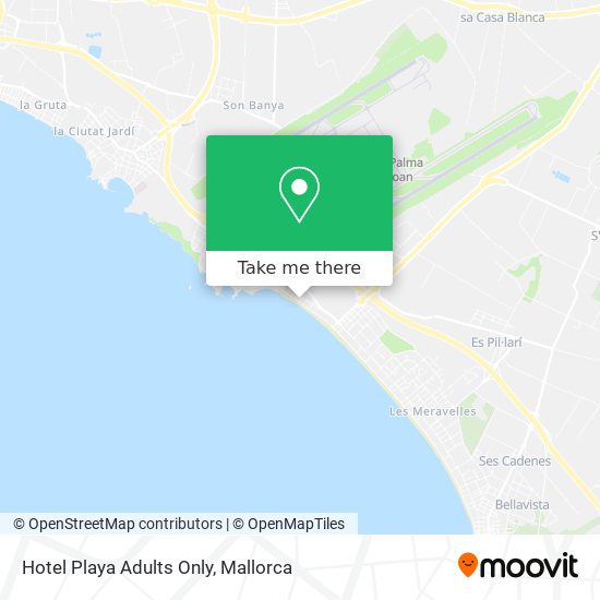 mapa Hotel Playa Adults Only