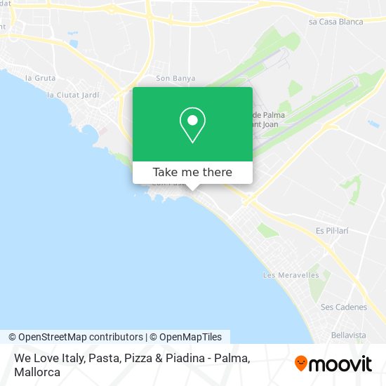 We Love Italy, Pasta, Pizza & Piadina - Palma map