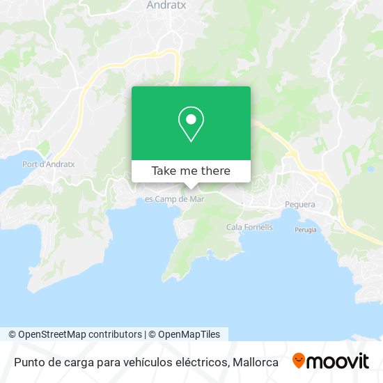 mapa Punto de carga para vehículos eléctricos