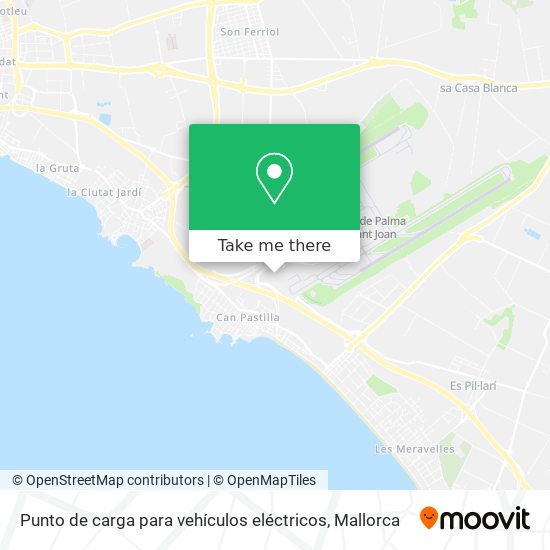 mapa Punto de carga para vehículos eléctricos