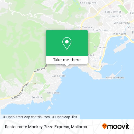 Restaurante Monkey Pizza Express map