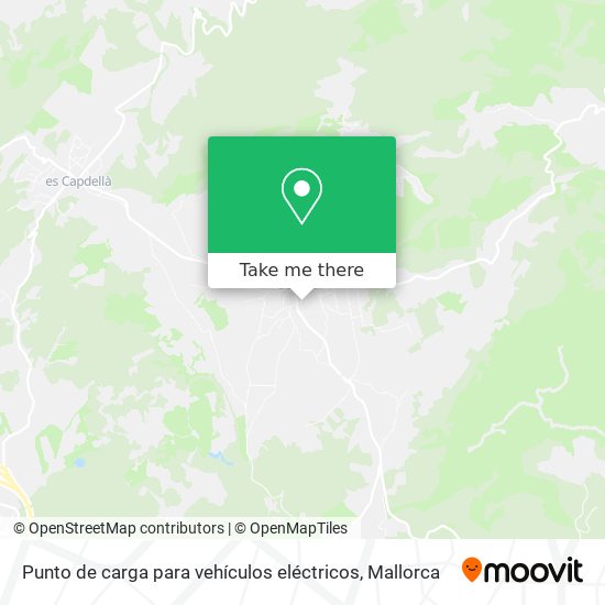 Punto de carga para vehículos eléctricos map