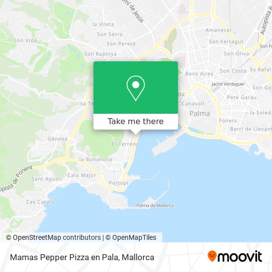 mapa Mamas Pepper Pizza en Pala