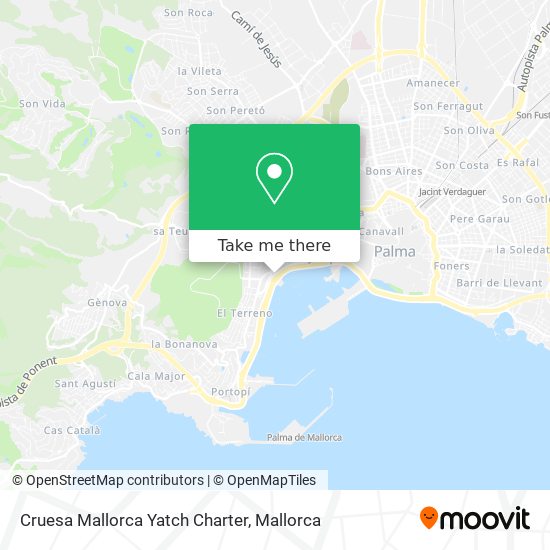 Cruesa Mallorca Yatch Charter map