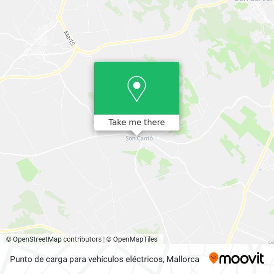 mapa Punto de carga para vehículos eléctricos