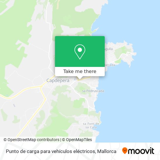 Punto de carga para vehículos eléctricos map