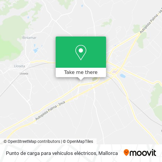 Punto de carga para vehículos eléctricos map