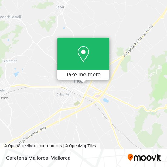 Cafeteria Mallorca map