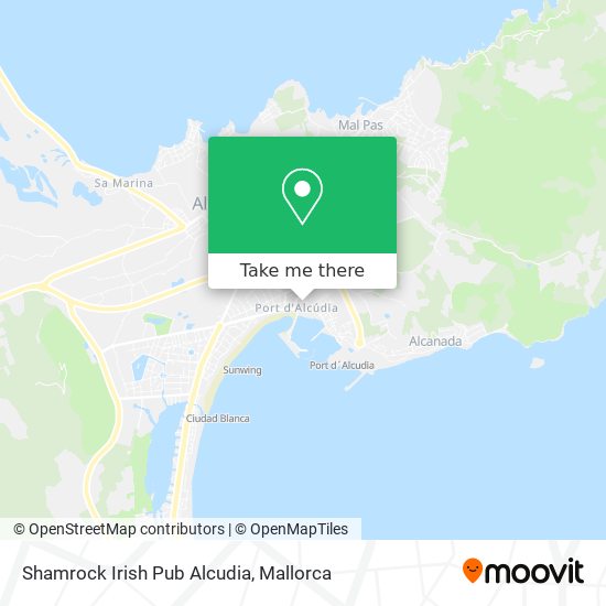 Shamrock Irish Pub Alcudia map