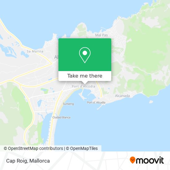 Cap Roig map