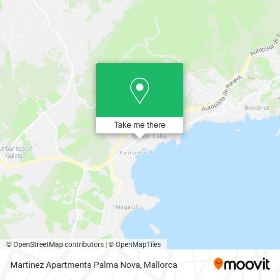 Martinez Apartments Palma Nova map