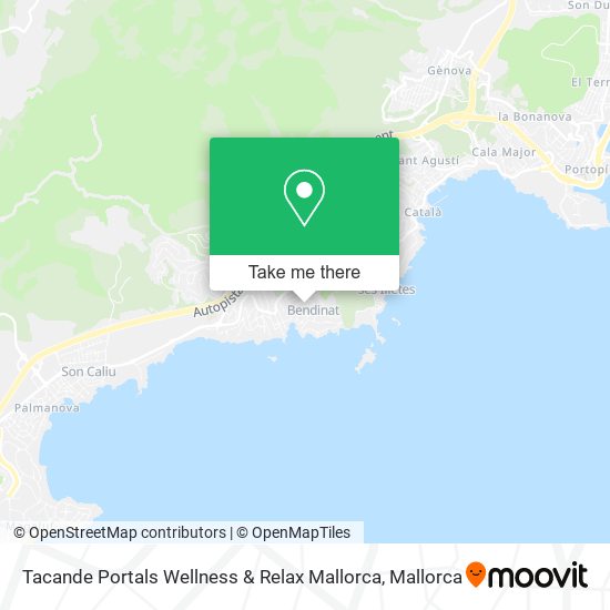 Tacande Portals Wellness & Relax Mallorca map