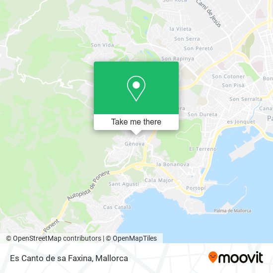 Es Canto de sa Faxina map