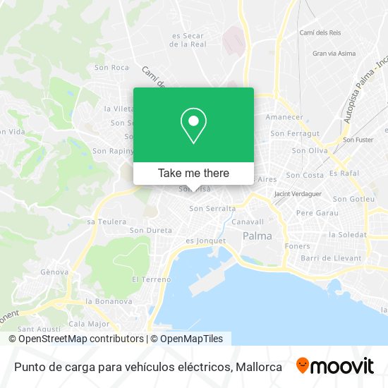 mapa Punto de carga para vehículos eléctricos