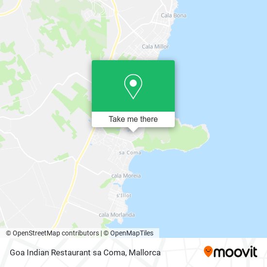 mapa Goa Indian Restaurant sa Coma