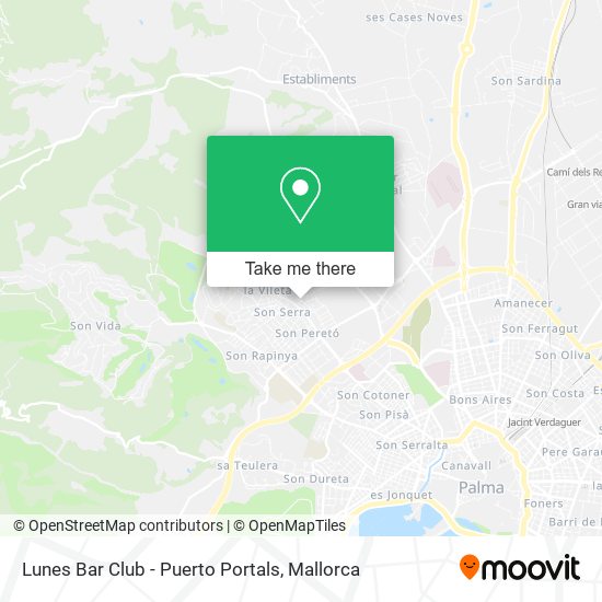 Lunes Bar Club - Puerto Portals map