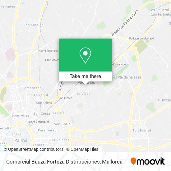 Comercial Bauza Forteza Distribuciones map