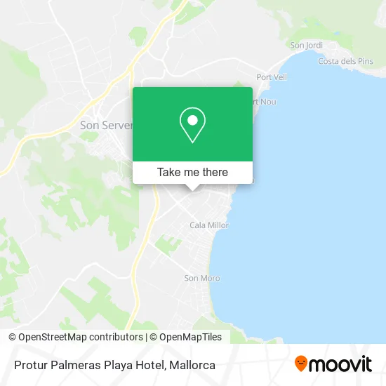 Protur Palmeras Playa Hotel map