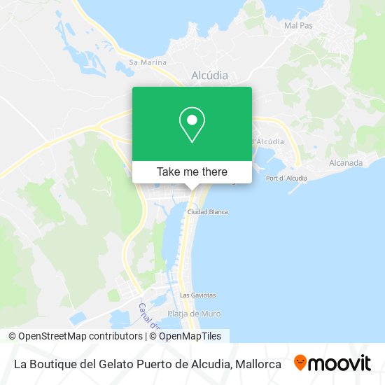 mapa La Boutique del Gelato Puerto de Alcudia