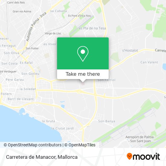 Carretera de Manacor map