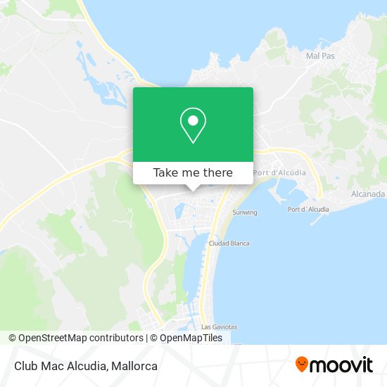 Club Mac Alcudia map