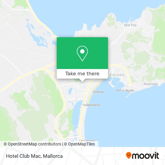 mapa Hotel Club Mac