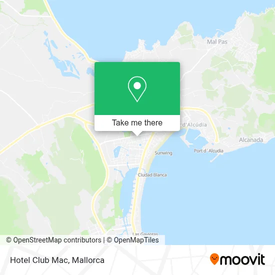 Hotel Club Mac map