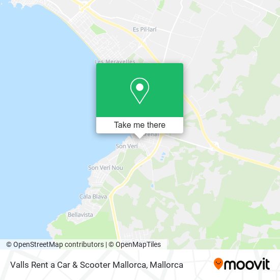 mapa Valls Rent a Car & Scooter Mallorca