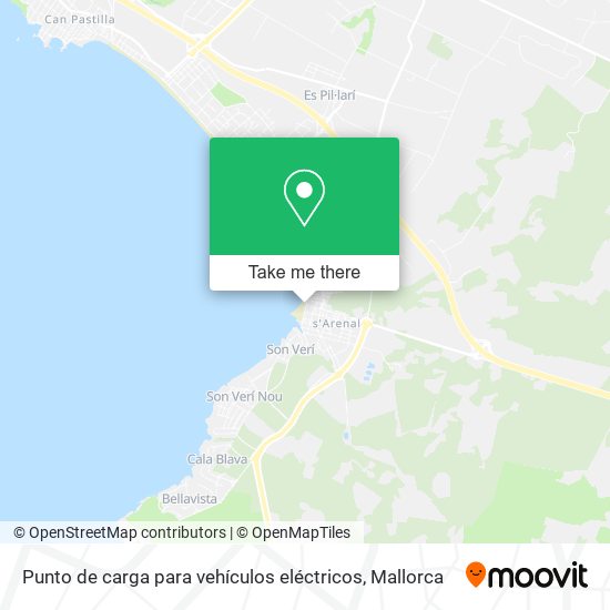 mapa Punto de carga para vehículos eléctricos