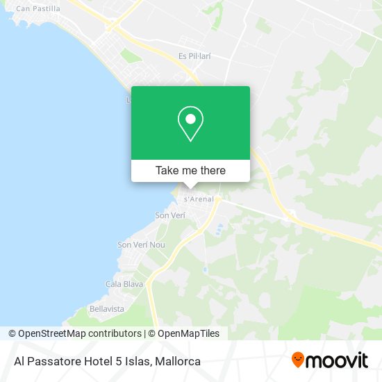 Al Passatore Hotel 5 Islas map