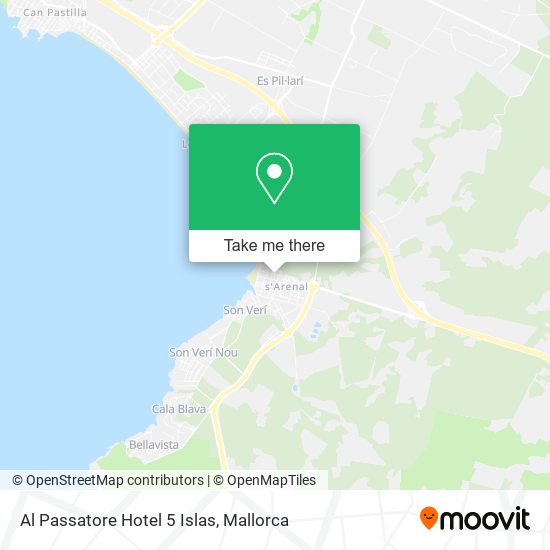 mapa Al Passatore Hotel 5 Islas