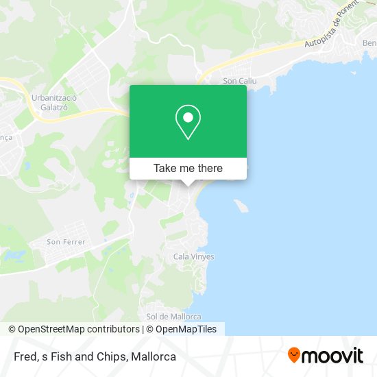 Fred, s Fish and Chips map