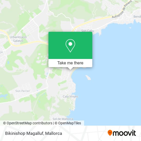 mapa Bikinishop Magalluf