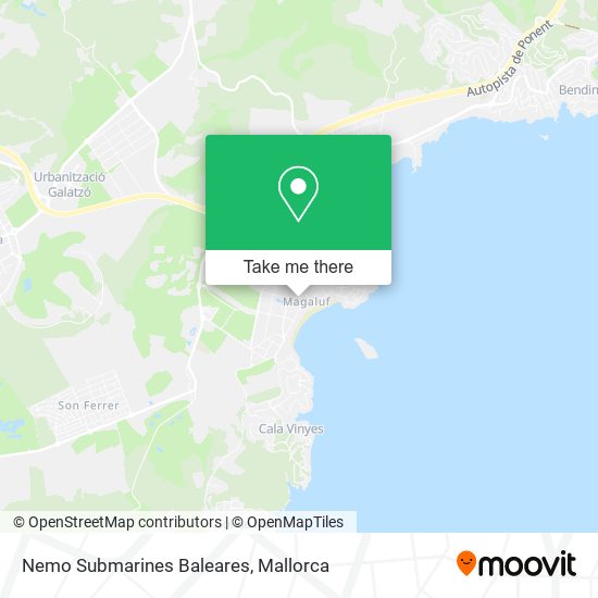 Nemo Submarines Baleares map