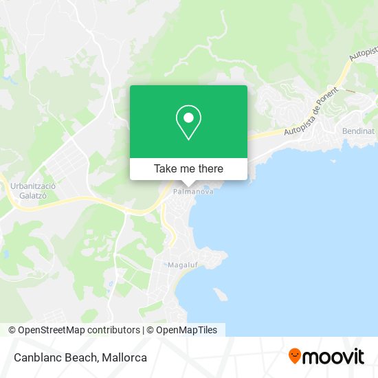 mapa Canblanc Beach