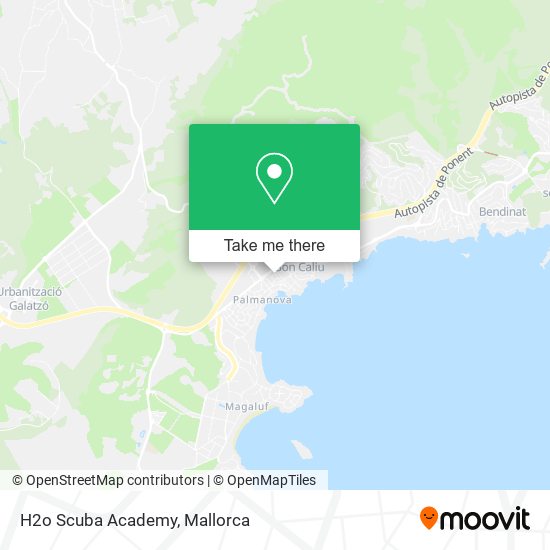mapa H2o Scuba Academy
