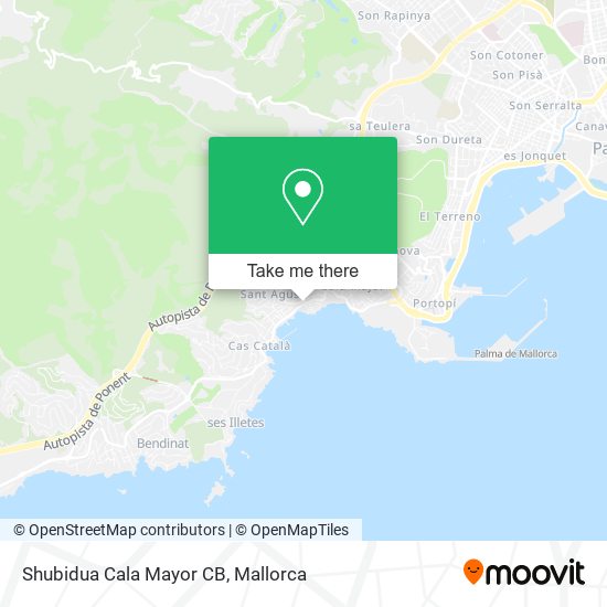 Shubidua Cala Mayor CB map