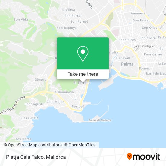 Platja Cala Falco map