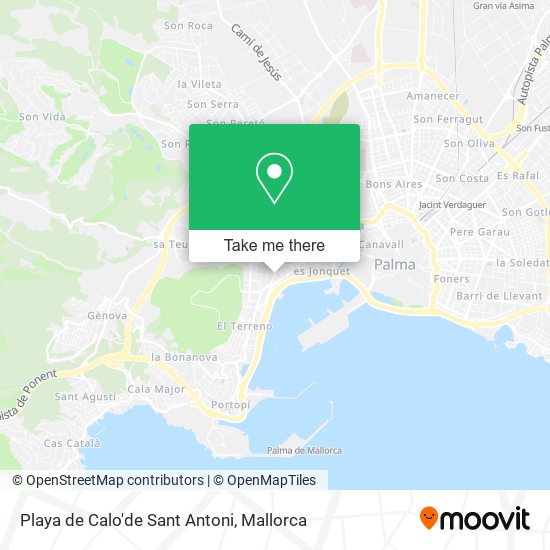 mapa Playa de Calo'de Sant Antoni