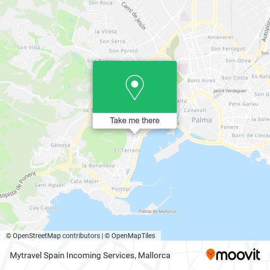 Mytravel Spain Incoming Services map