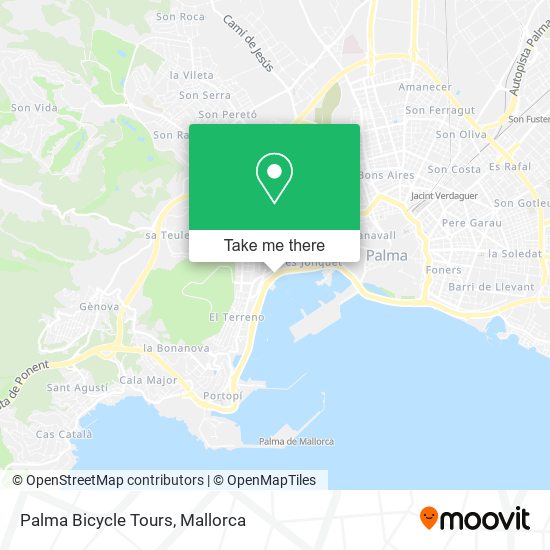 Palma Bicycle Tours map