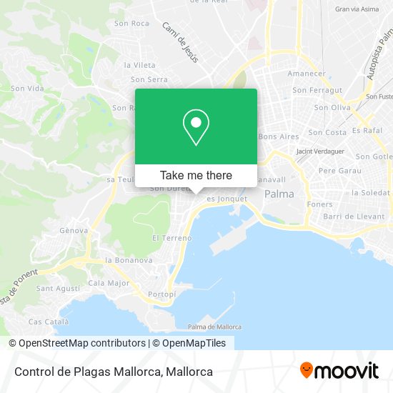 mapa Control de Plagas Mallorca