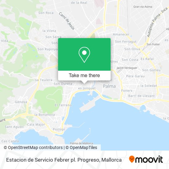 mapa Estacion de Servicio Febrer pl. Progreso