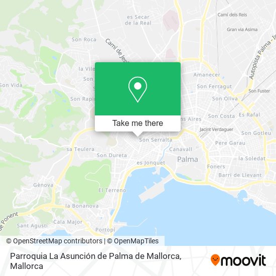 mapa Parroquia La Asunción de Palma de Mallorca