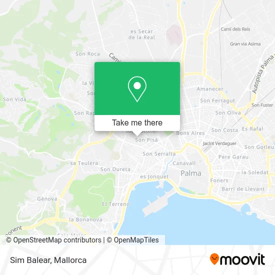 Sim Balear map