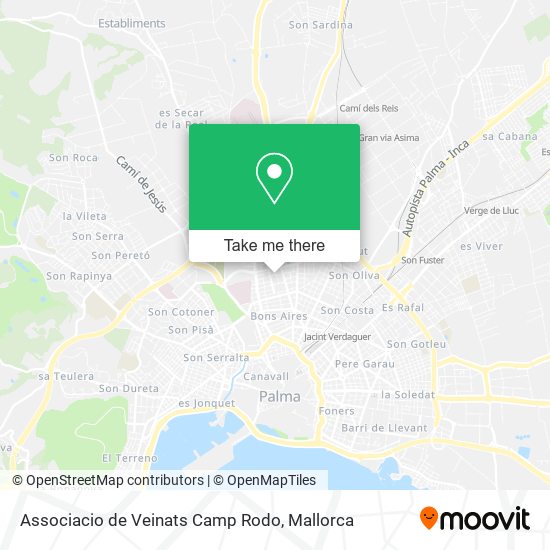 Associacio de Veinats Camp Rodo map