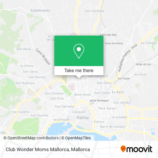 mapa Club Wonder Moms Mallorca